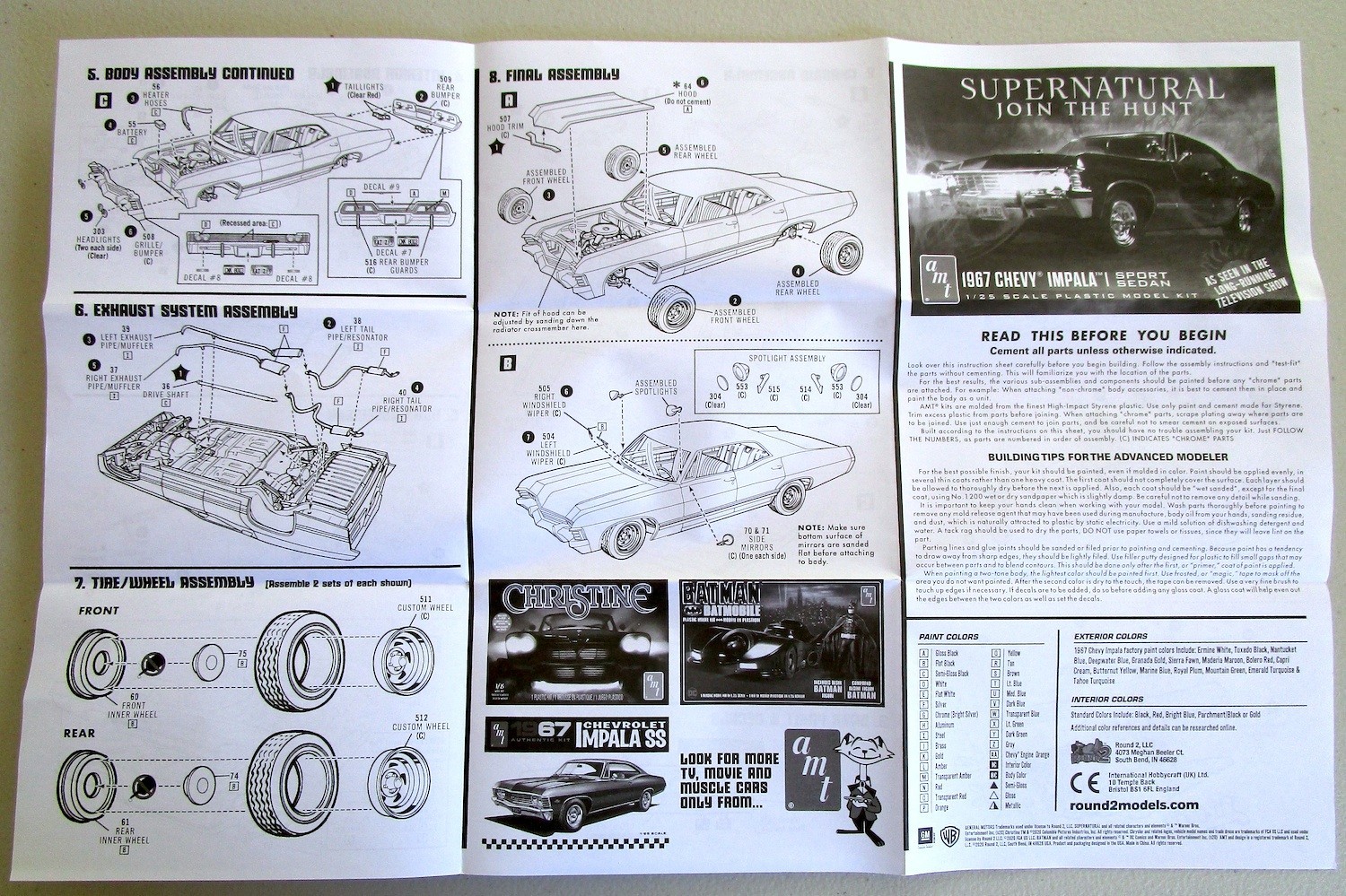 AMT 1967 Chevy Impala 4-Door Supernatural 1:25 Scale Model Kit