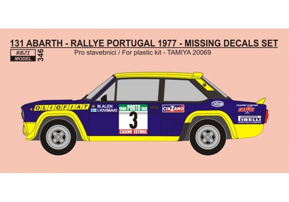 rohrl t 01 Decal fiat 131 abarth w de corse 1980 2nd 